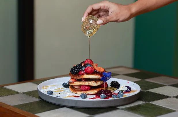 Berry pancakes at Winnie's Belfast