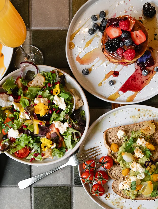 Colourful seasonal dishes at Winnie's